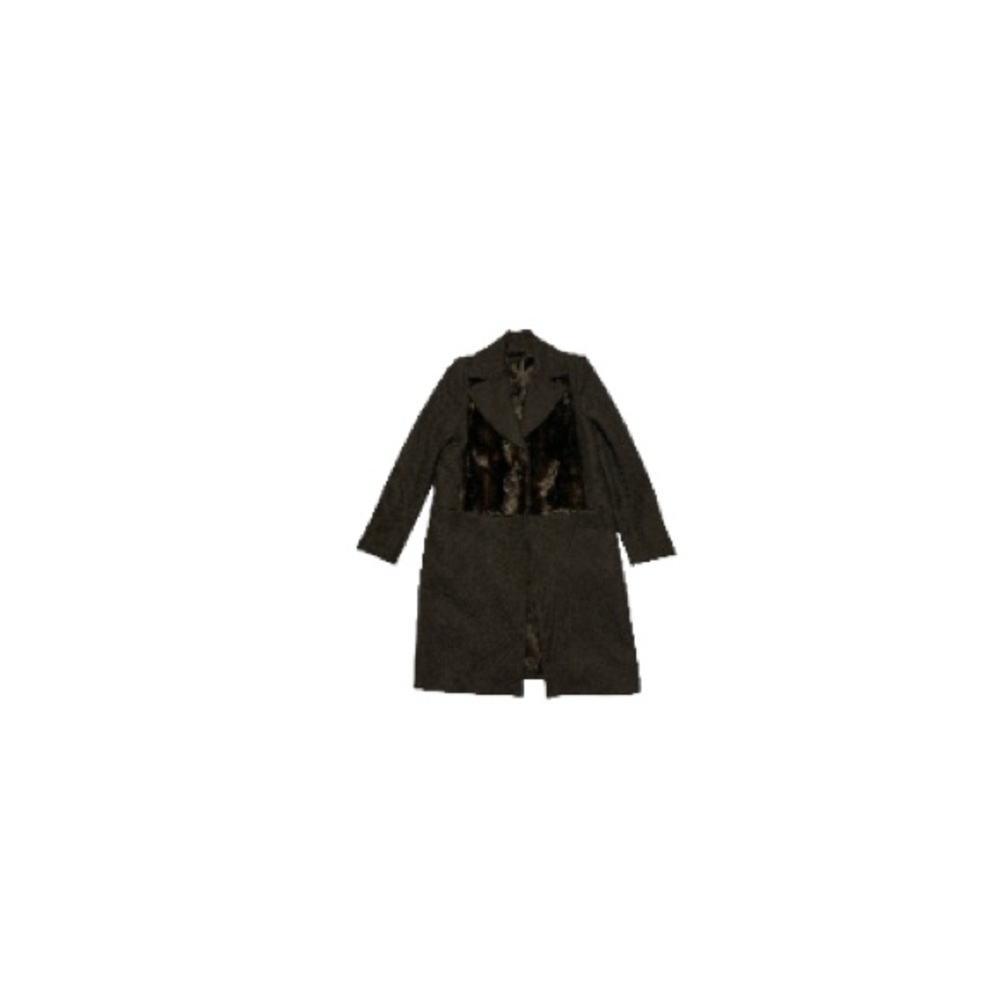 Zara Black Winter Coat with Faux Fur Panel - Women’s Size Small